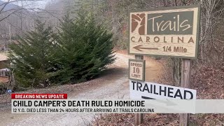 Trails Carolina camper death ruled homicide by asphyxiation, autopsy shows