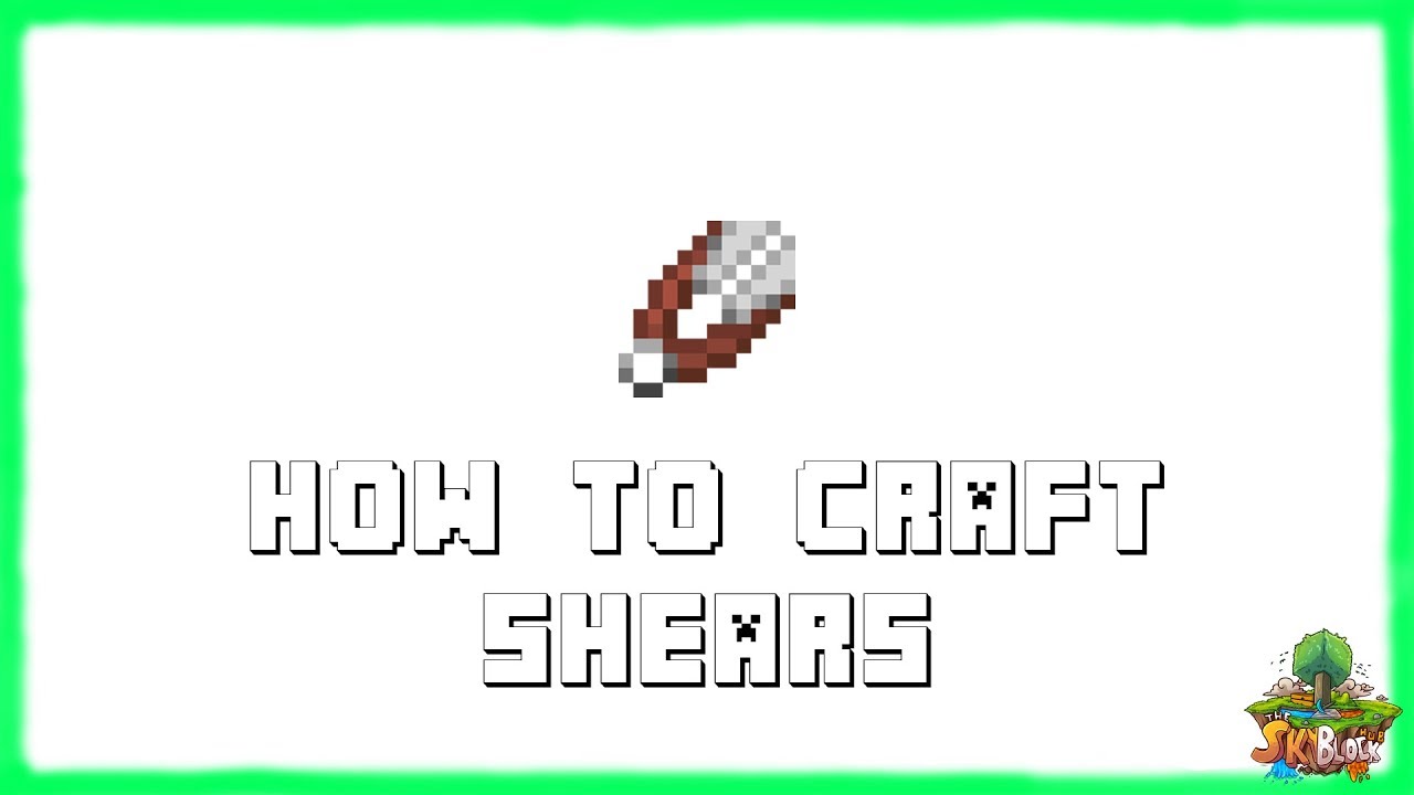 Minecraft: How to Craft Shears - YouTube