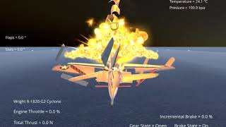 Silantro Unity3d Flight Simulator: Douglas SBD3 Destruction Test