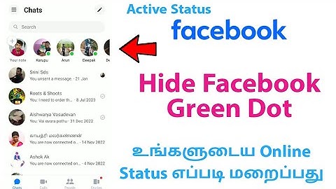 How To Hide Facebook Messenger Active Status In Tamil | How To Hide Facebook Green Dot Showing Tamil