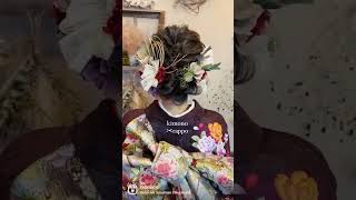 成人式のヘアアレンジ#成人式前撮り #成人式#振袖#着物 #美容師#和装#ヘアセット#着付け