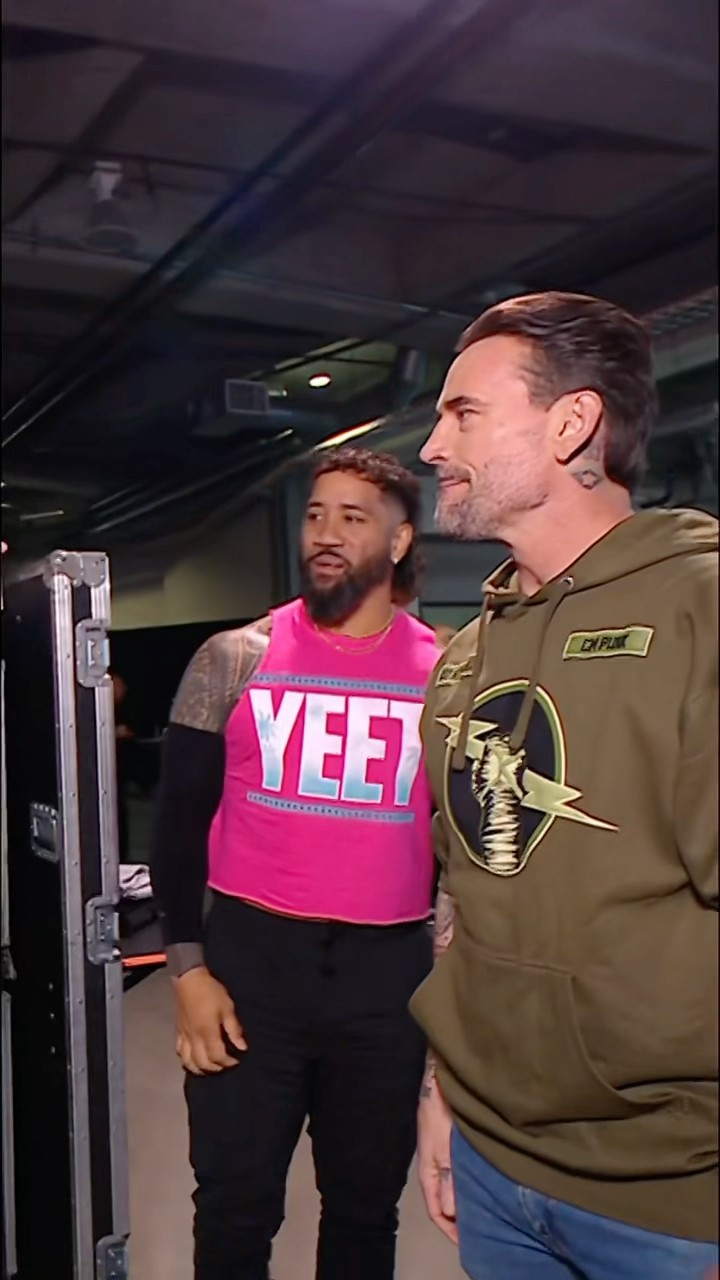CM Punk and Jey Uso really were actin' crazy the whole presser ???