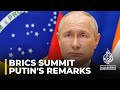 Russian President Vladimir Putin talks about Russia’s growing isolation &ampamp; global economic turmoil image