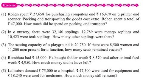 Mathematics.Class 4. Topic 9.Word Problems: Addition and (Part 3) #mathematics #education.