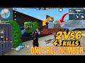 2vs6 free fire  rank2gaming and with grandmaster noob must watch garena free fire
