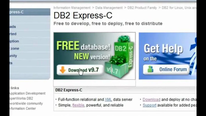 Downloading DB2 Express-C
