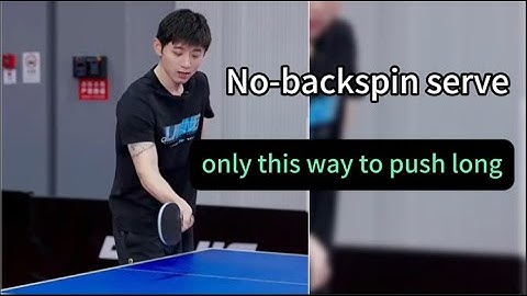 Zhang Jike:Receiving a no-backspin serve,there