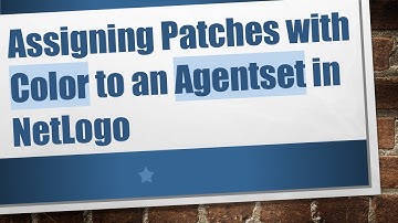 Assigning Patches with Color to an Agentset in NetLogo
