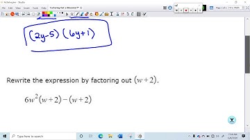 Factoring Out a Binomial from a Polynomial GCF Factoring Basic
