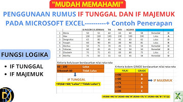 MUDAH !!,  Memahami Fungsi IF TUNGGAL dan MAJEMUK pada Microsoft Excel