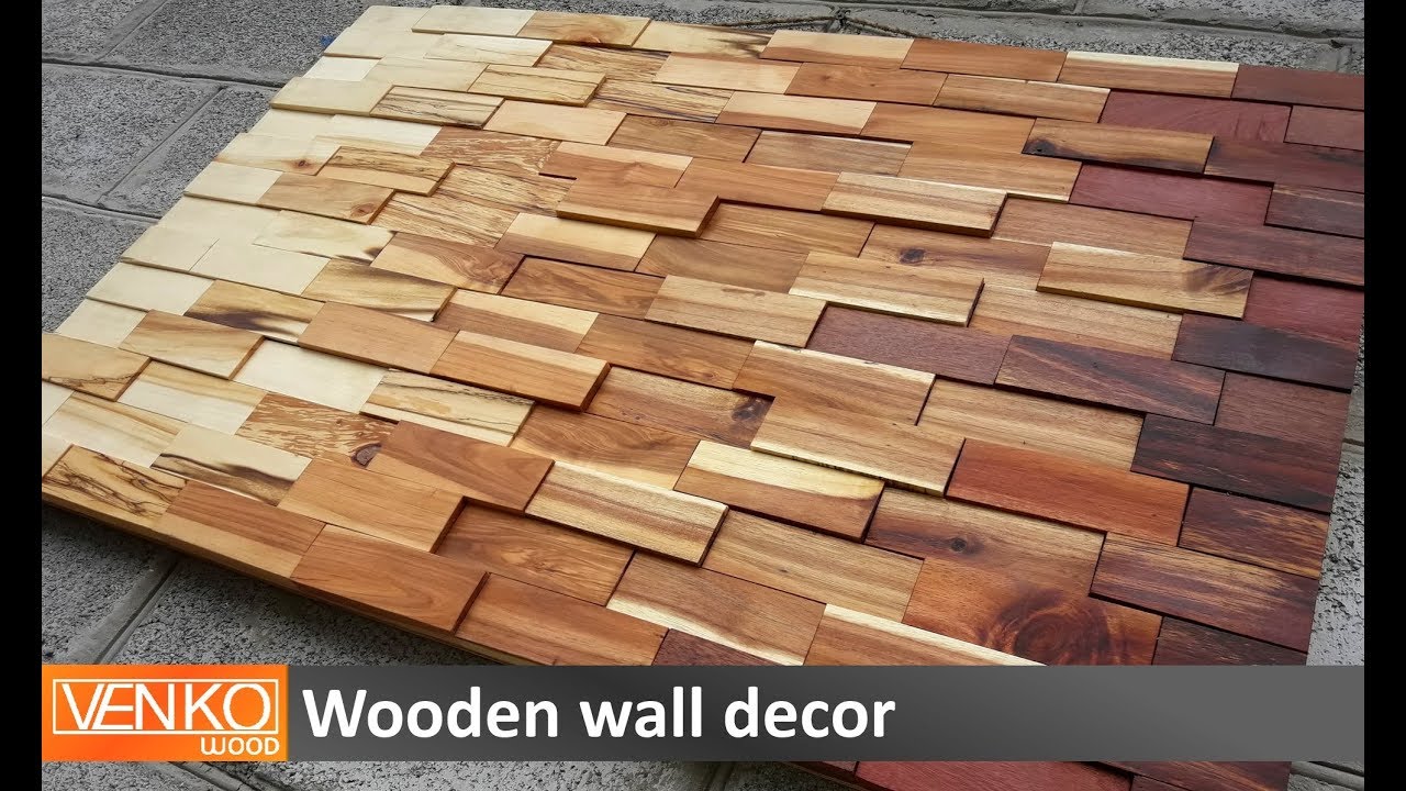 Wooden wall decor - YouTube