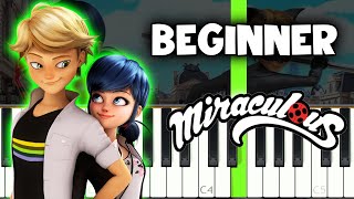 Video thumbnail of "Miraculous Ladybug - The boy that I secretly love Theme  - VERY EASY Piano Tutorial"