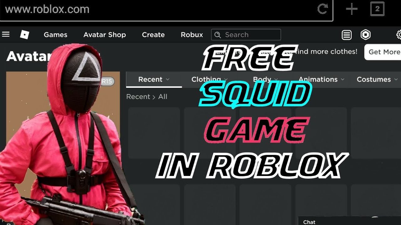 roblox squid game avatar free