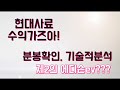 슈퍼대장 현대사료 기술적분석- 분봉 수급확인 제2의 에디슨ev?