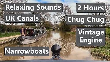 Relaxing Vintage Engine Sound Canal Boat Sleep ASMR