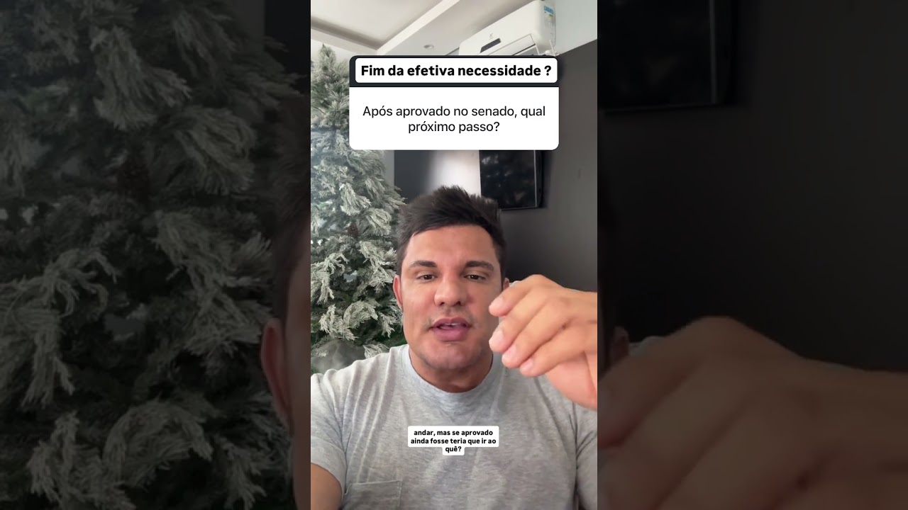 FIM DA EFETIVA NECESSIDADE ?