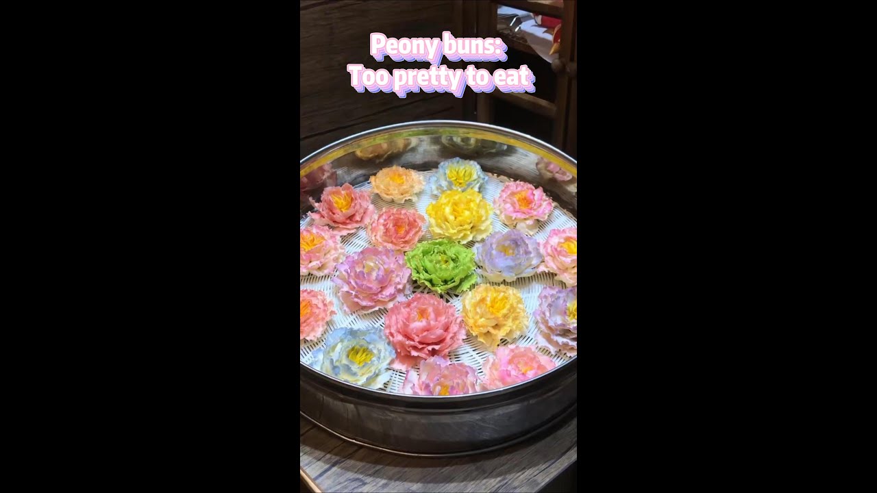 Peony buns: Too pretty to eat