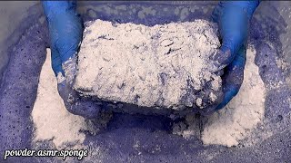 Dried paste sponges + floor cleaner and powder 💜 Squeezing sponges asmr