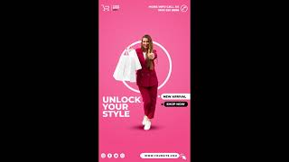 poster shopping woman Social Media Post Animation In After Effects | Motion Graphics