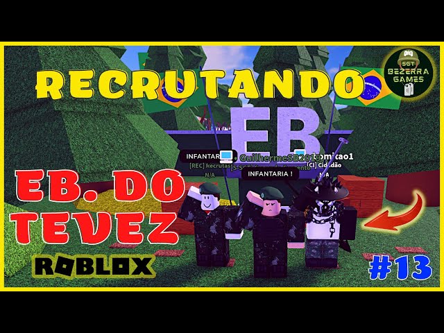 Como VIRAR RECRUTA no Exército Brasileiro do Roblox (E.B. do Tevez