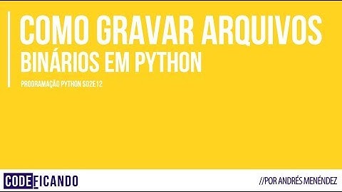 Como gravar arquivos binários - Programação Python - s02e12