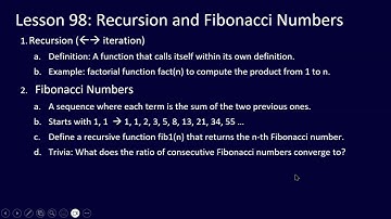 Python Challenge for ALL, Lesson 98: Recursion and Fibonacci Numbers