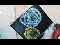 Colorful fireworks | Easy painting with a fork  | Acrylic Painting | Beginner | Pencil Craft (05)