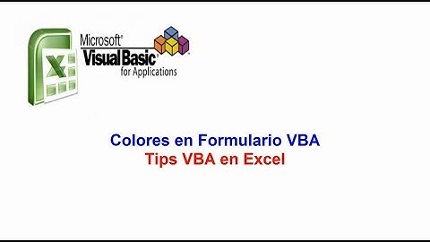 Colores en formularios VBA