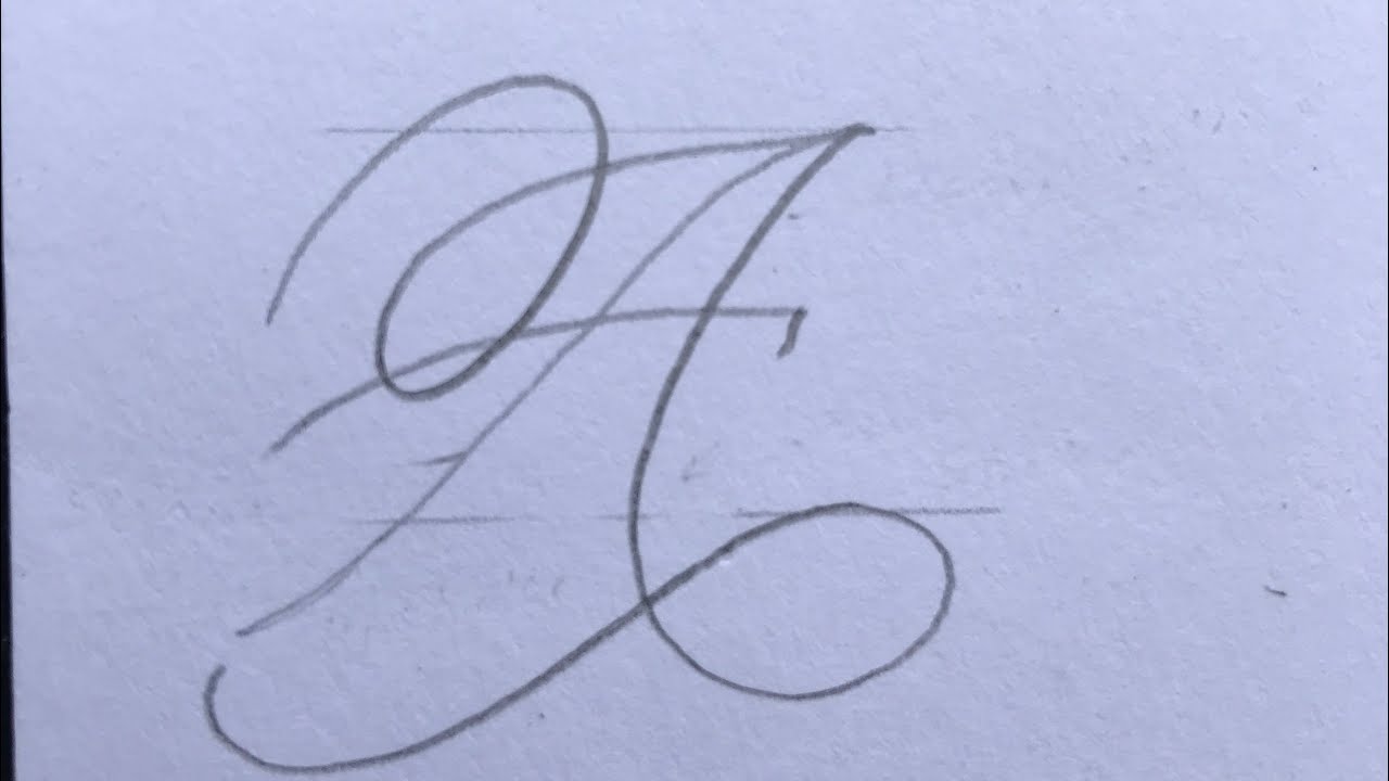 Letter A a in calligraphy with normal pencil , #calligraphy # ...