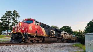 Rare CN Power! CSX X542-27 rolls through Grovetown, GA with 3 ex-CitiRail units