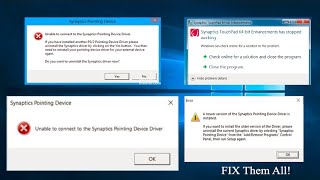 how to fix all synaptics pointing device and touchpad error | 101% fix all issues | latest 2021