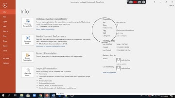 changing the file properties of a PowerPoint documet
