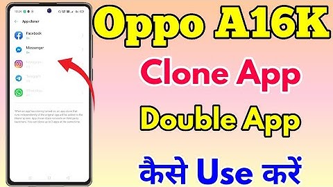 Oppo A16K Clone App Setting Kaise On Karen || How To Use Clone App Setting In Oppo A16K