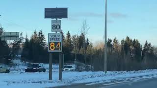 Winter driving in Whitemud Drive, Edmonton (hubby is the driver)