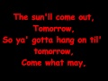Annie Jr - Tomorrow Reprise with Lyrics