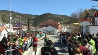 Meta X Media Maratón Belmez - Espiel. Carlos Sanz y Graciano Obrero