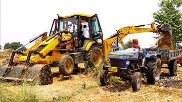 Jcb 3dx Machine Loading Red Mud In Mahindra 475 Di And Sonalika 740 III Tractor | Jcb Tractor |Dozer