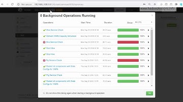 Service check in Apache Ambari