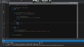 login Password for C# do while