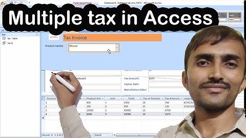 How to give multiple tax in ms access in hindi