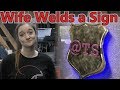Welder's Wife Makes a Steel LED Lit Shield Sign | CNC Plasma Cutting | Signmaking
