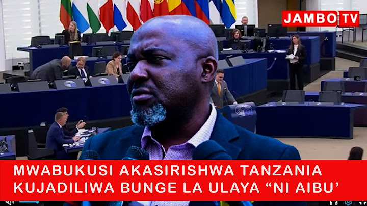 MWABUKUSI AKASIRISHWA TANZANIA KUJADILIWA BUNGE LA ULAYA"NI AIBU"ACHAMBUA MADHARA YAKE KWA NCHI
