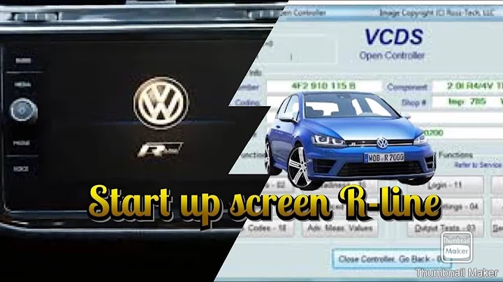 How to change star-up screen on vw in R-line