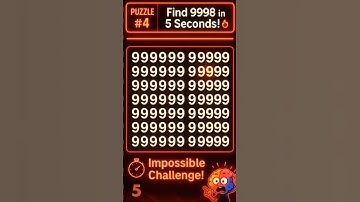 Only Geniuses Can Spot 9998 in 5 Seconds | Math Puzzle IQ Test