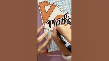 Assignment Front Page Design: Maths 📒 #shorts #nhuandaocalligraphy #frontpage