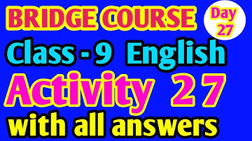 Day 27 Bridge Course Class 9 English Activity 27 Guessing The Meaning of words using mobile  answers