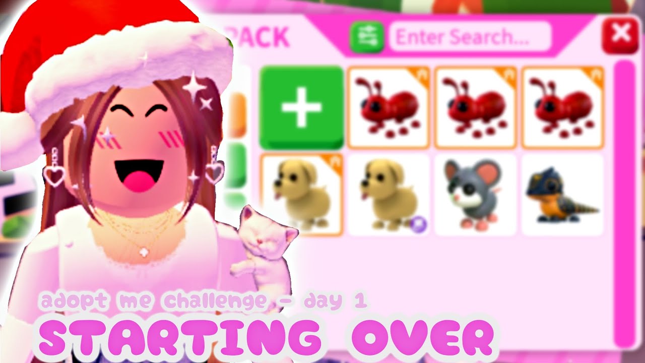 starting over! (adopt me challenge day 1) - YouTube