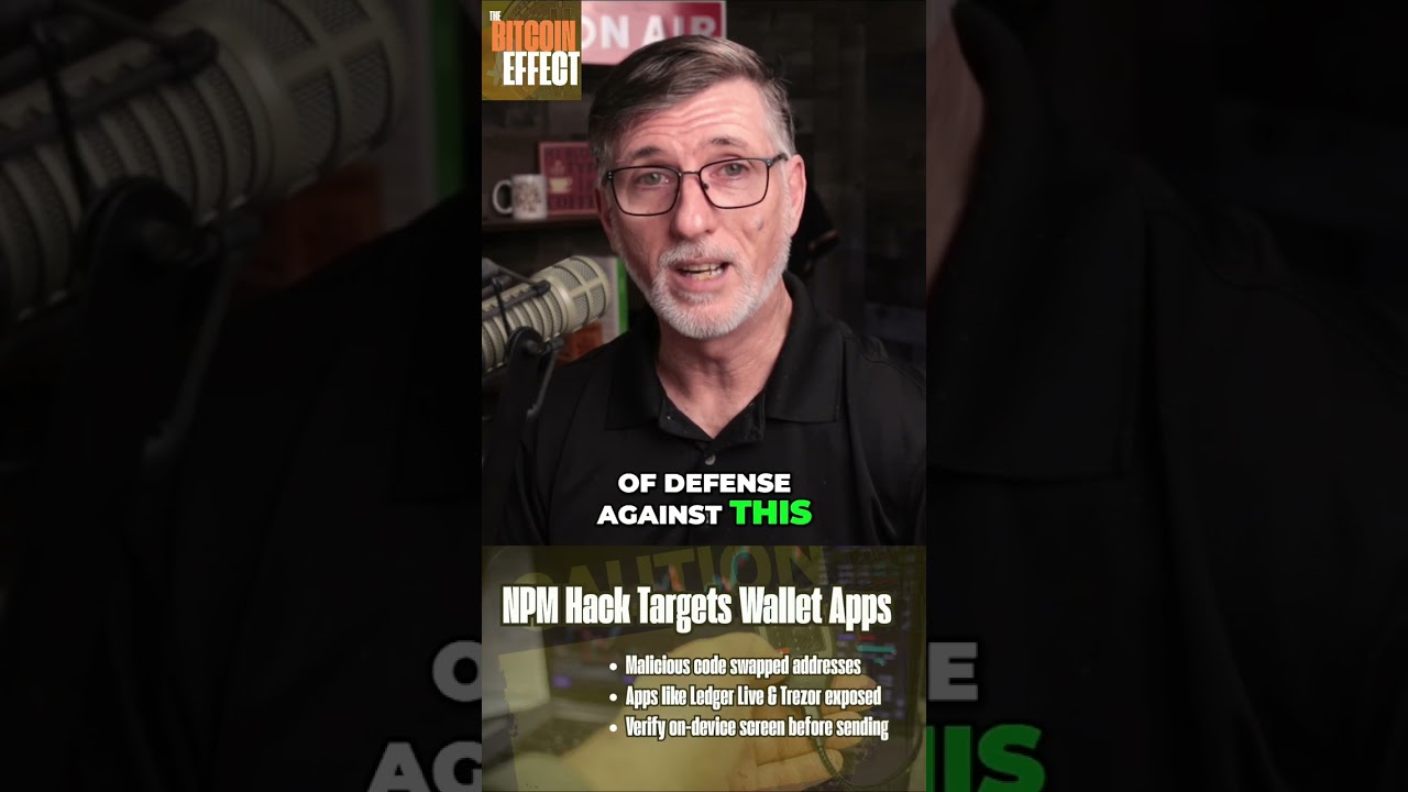 NPM Hack! Is Your Bitcoin Safe? Hardware Wallet WARNING! #shorts