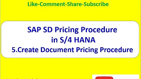 SAP SD Pricing Procedure (Create Document Pricing Procedure)