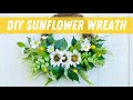 How to Make a Summer Sunflower Wreath/ Easy DIY Wreath Tutorial #wreathmaking